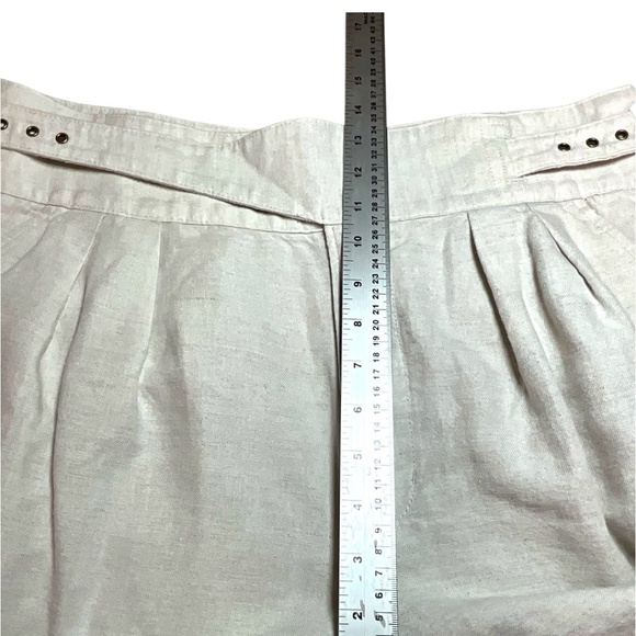BANANA REPUBLIC Linen Cotton Blend Cuffed Hem Shorts w/ Belt Detail 4 Pocket 14 - Picture 6 of 9